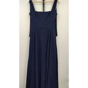 Lulu's Navy Square-Neck Maxi Dress